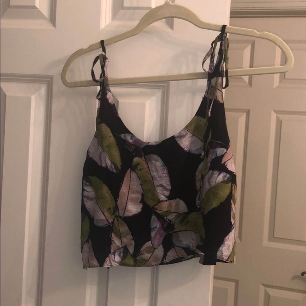 Printed Cropped Tank Top